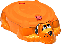 Песочница-бассейн PalPlay Собачка 432 с крышкой (оранжевый) - 