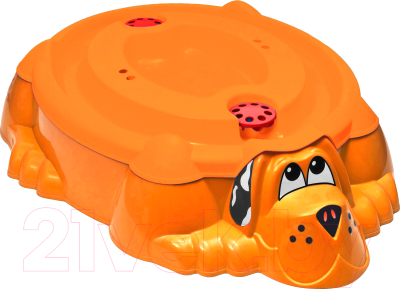 Песочница-бассейн PalPlay Собачка 432 с крышкой (оранжевый)