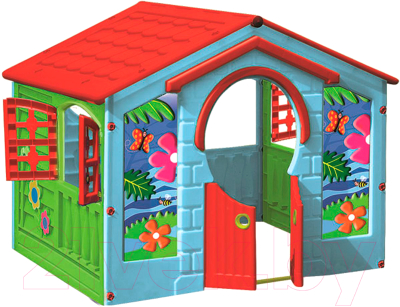 Домик для детской площадки PalPlay Деревенский 5701 со светом и музыкой (голубой/зеленый/красный)