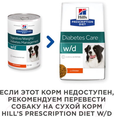 Влажный корм для собак Hill's Prescription Diet Digestive/Weight Diabetes Management w/d (370г)