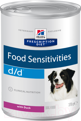 Влажный корм для собак Hill's Prescription Diet Food Sensitivities d/d Duck&Rice (370г)