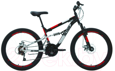 Велосипед Forward Altair MTB FS 24 Disc 2020 / RBKT02N4P002 (15, черный/красный)