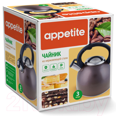 Чайник со свистком Appetite LKD-3030BR (светло-коричневый)