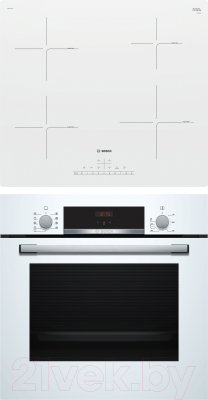 

Комплект встраиваемой техники Bosch, HBF514BW0R + PUE612FF1J