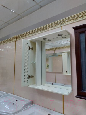 Шкаф с зеркалом для ванной Misty Вивьен 70 L / П-Ввн03070-1015Л