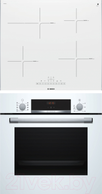 

Комплект встраиваемой техники Bosch, HBF534EW0R + PIF672FB1E