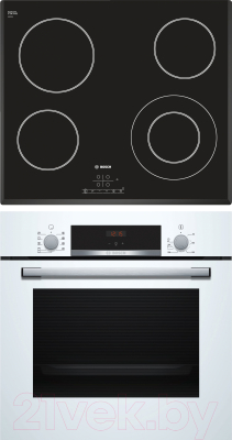 

Комплект встраиваемой техники Bosch, HBF534EW0R + PKF651B17