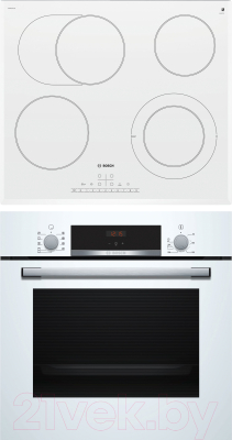 

Комплект встраиваемой техники Bosch, HBF534EW0R + PKN652FP1E