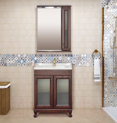 Шкаф с зеркалом для ванной Misty Дублин 70 R / П-Дбл03070-8025П