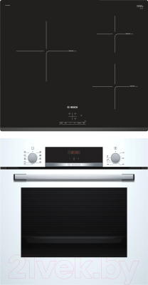 

Комплект встраиваемой техники Bosch, HBF534EW0R + PUC631BB1E