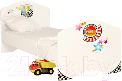 Односпальная кровать детская ABC-King Sport / SP-1002-160 (белый)