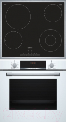

Комплект встраиваемой техники Bosch, HBF554YW0R + PKF645FP1G
