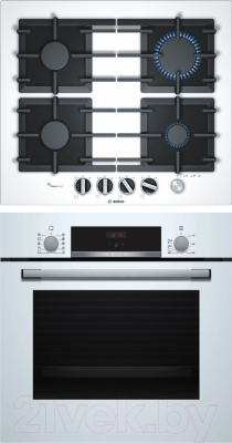 

Комплект встраиваемой техники Bosch, HBF554YW0R + PPP6A2M90R