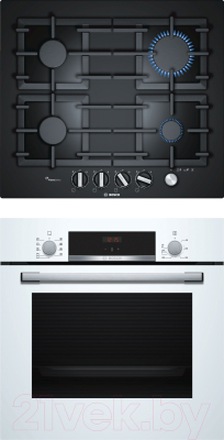 

Комплект встраиваемой техники Bosch, HBF554YW0R + PPP6A6M90R