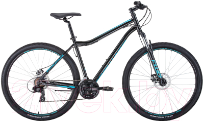 Велосипед Forward Sporting 29 2.0 Disc 2020 / RBKW0MN9Q003 (17, черный/бирюзовый)