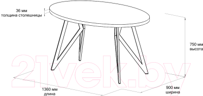 Обеденный стол Domus Оригами-2 / 14.103.102.02 (белый/черный)