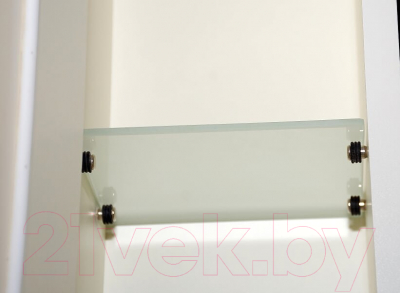 Шкаф с зеркалом для ванной Misty Лувр 85 / П-Лвр03085-10142Ш (слоновая кость)