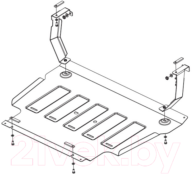 Защита картера и КПП SHERIFF для Geely Coolray SX11 / 28.4448