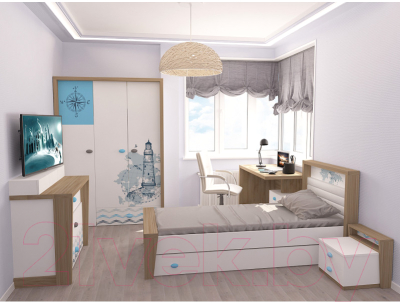 

Полуторная кровать ABC-King, Mix Ocean №3 120x190 / MIX-05-03-K-OB