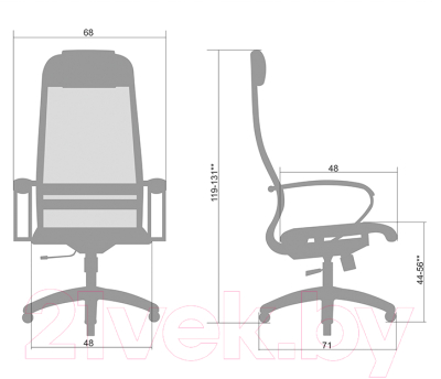 Кресло офисное Metta Комплект 5 / SU-1 BK (черный/черный)