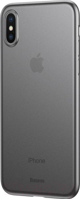 Чехол-накладка Baseus Wing для iPhone X (черный прозрачный)