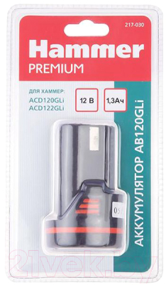 Аккумулятор для электроинструмента Hammer Premium AB120GLi (524544)