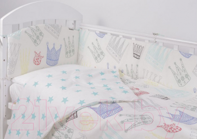 Комплект постельный для малышей Топотушки Фантазия / 601/4 (короны, бирюзовый)