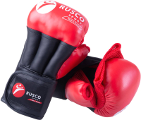 Перчатки для рукопашного боя RuscoSport Pro (р-р 6, красный) - 