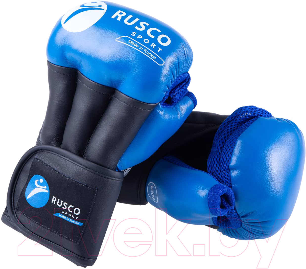 Перчатки для рукопашного боя RuscoSport Pro (р-р 4, синий)