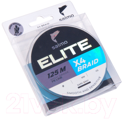 Леска плетеная Salmo Elite x4 Braid Dark Gray 125/017 / 4950-017