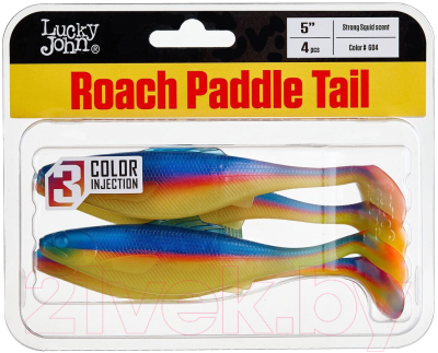 Мягкая приманка Lucky John Pro Series Roach Paddle Tail / 140181-G04 (4шт)