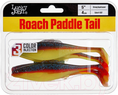 Мягкая приманка Lucky John Pro Series Roach Paddle Tail / 140181-G07 (4шт)