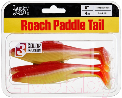 Мягкая приманка Lucky John Pro Series Roach Paddle Tail / 140181-G08 (4шт)