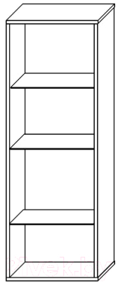 Шкаф навесной Мебель-КМК Л Монако 0673.26 левый (графит/дуб полярный)