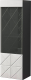 Шкаф навесной Мебель-КМК Л Монако 0673.26 левый (графит/дуб полярный) - 