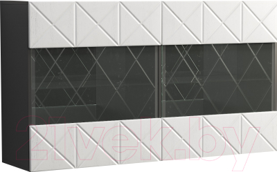 Шкаф навесной Мебель-КМК 2Д Монако 0673.28 (графит/дуб полярный)
