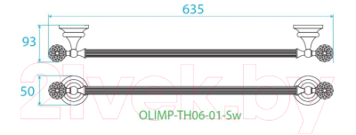 Держатель для полотенца Cezares Olimp TH06-03/24-Sw