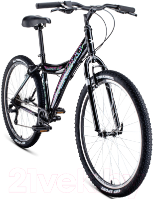 Велосипед Forward Dakota 26 1.0 2020 / RBKW0MN66003 (16.5, черный/голубой)