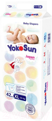 Подгузники детские YokoSun На липучках размер XL 13+ кг (42шт)