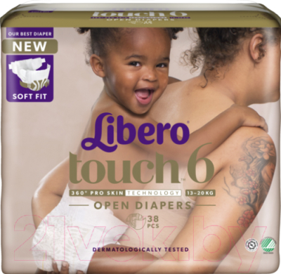 Подгузники детские Libero Touch 6 Junior 13-20кг (38шт)