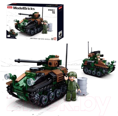 Конструктор Sluban Танк с фигуркой / M38-B0750