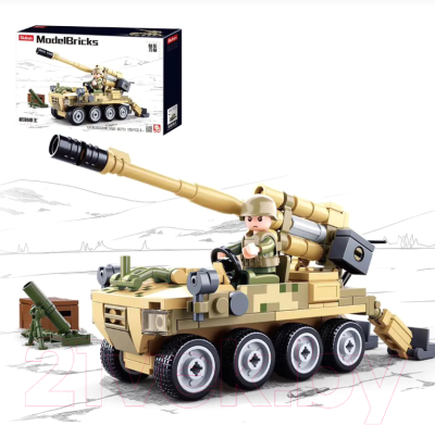 Конструктор Sluban Танк с фигуркой / M38-B0751