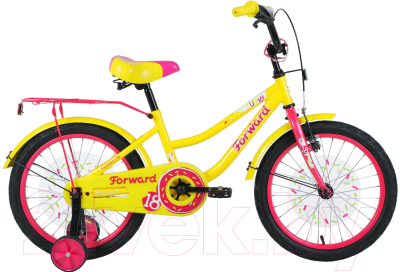 Детский велосипед Forward Funky 18 2020 / RBKW0LNH1035 (желтый/фиолетовый)