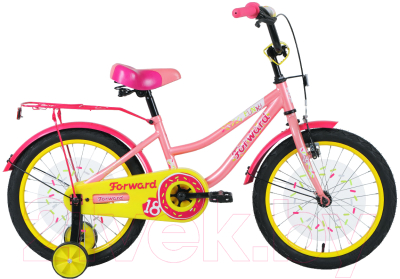 Детский велосипед Forward Funky 18 2020 / RBKW0LNH1030 (коралловый/фиолетовый)