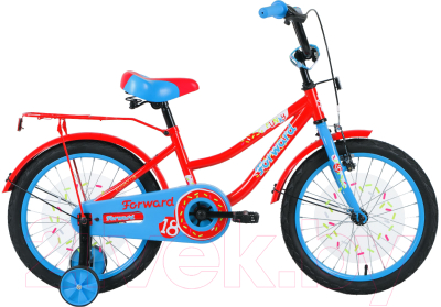 Детский велосипед Forward Funky 18 2020 / RBKW0LNH1032 (красный/голубой)