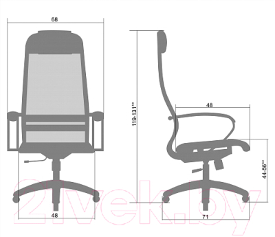 Кресло офисное Metta Комплект 11 / SU-1-BP (светло-серый/черный)