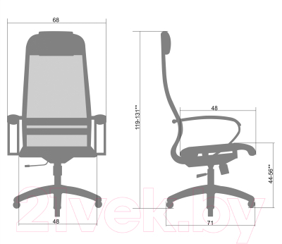 Кресло офисное Metta Комплект 6 / SU-1-BK (черный)