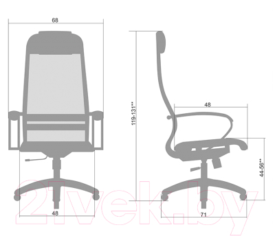 Кресло офисное Metta Комплект 15 / SU-1-BK (черный)