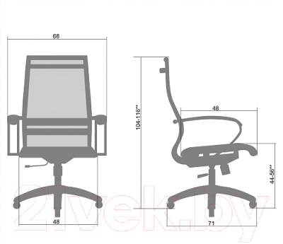 Кресло офисное Metta Комплект 19 / SK-2-BP (черный)