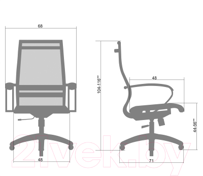 Кресло офисное Metta Комплект 9 / SK-1-BK (красный/черный)